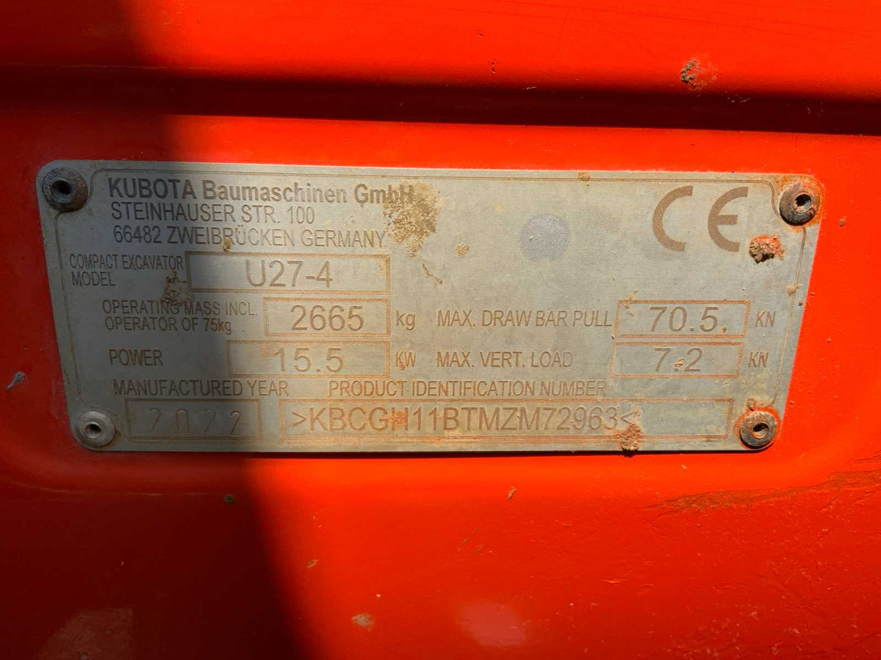 Mini ekskavatorius Kubota U27-4: foto 46