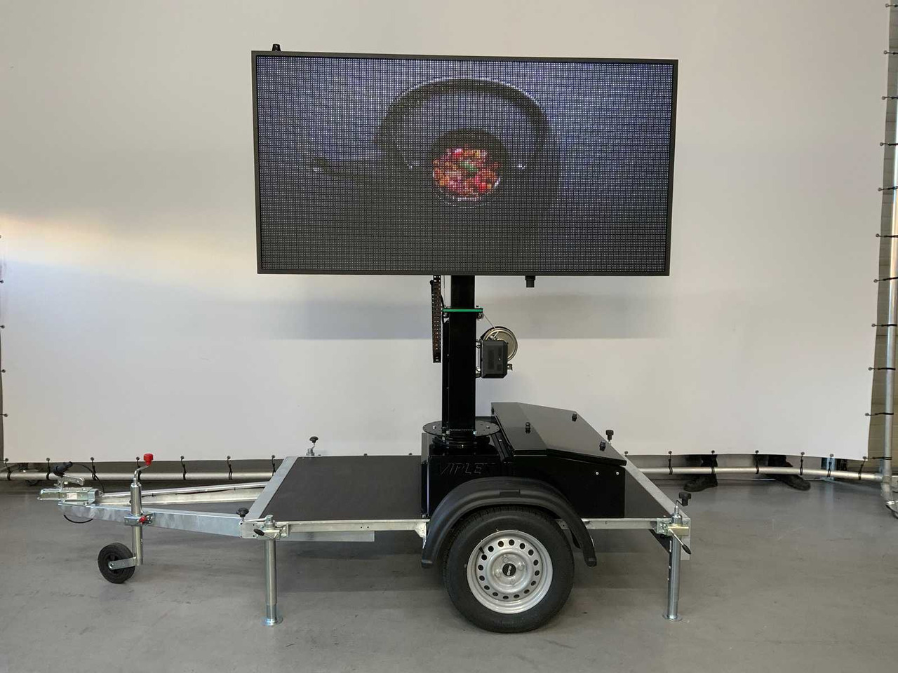 Statybinė įranga, Priekaba Viplex tekstkar P8 ledscherm op aanhangwagen: foto 20