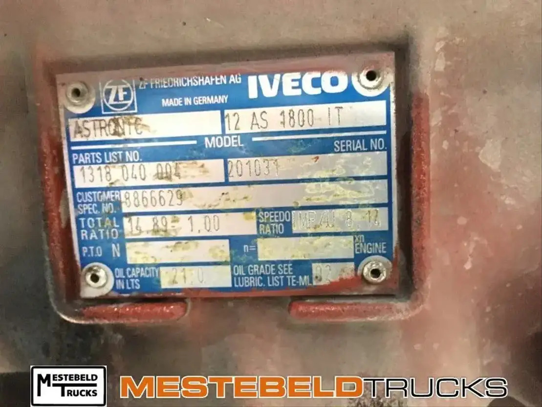Iveco Versnellingsbak 12 AS 1800 IT - Pavarų dėžė ir dalys - Sunkvežimis: foto 4 Iveco Versnellingsbak 12 AS 1800 IT - Pavarų dėžė ir dalys - Sunkvežimis: foto 4