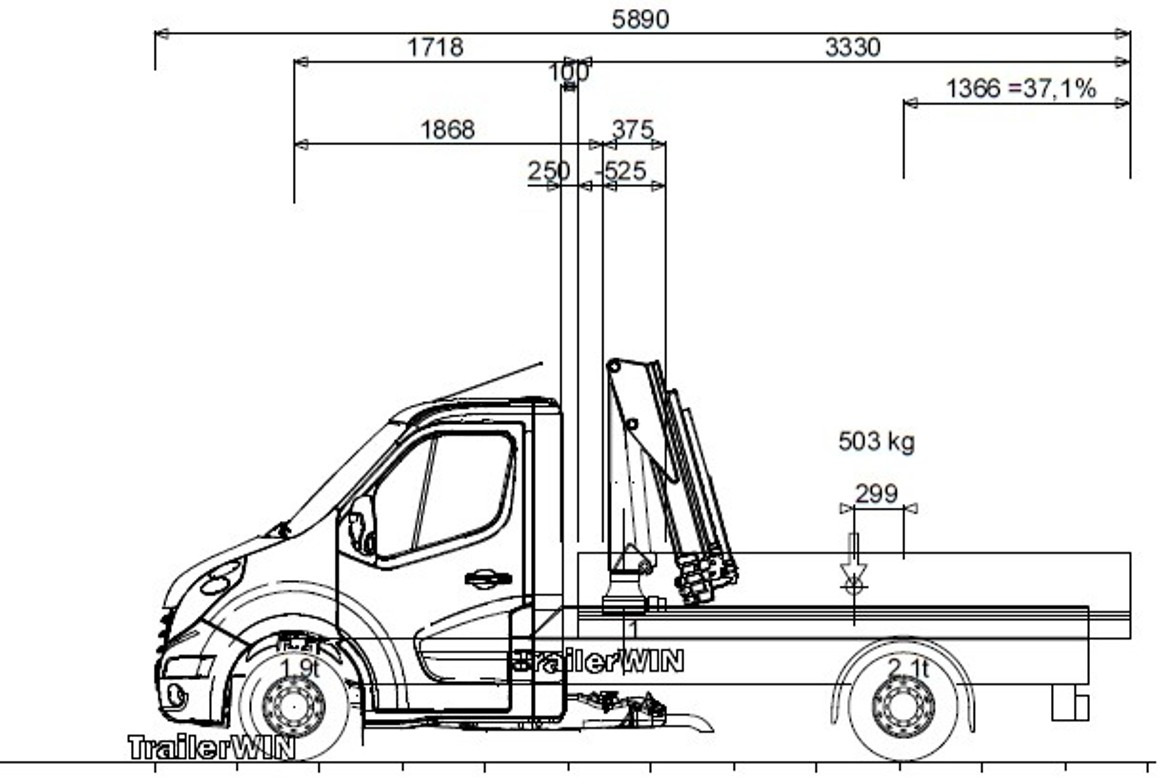 RENAULT Master L2H1 (neues Mod.) Alupritsche m. Kran - Bortinis automobilis: foto 3 RENAULT Master L2H1 (neues Mod.) Alupritsche m. Kran - Bortinis automobilis: foto 3