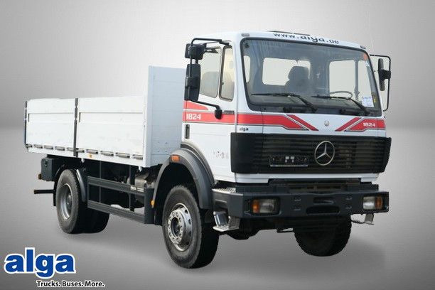 Mercedes-Benz 1824 AK 4x4, Allrad, AHK, Blattfederung, 168tkm Mercedes-Benz 1824 AK 4x4, Allrad, AHK, Blattfederung, 168tkm - Platforminis/ Bortinis sunkvežimis: foto 1 Mercedes-Benz 1824 AK 4x4, Allrad, AHK, Blattfederung, 168tkm Mercedes-Benz 1824 AK 4x4, Allrad, AHK, Blattfederung, 168tkm - Platforminis/ Bortinis sunkvežimis: foto 1