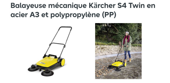 Balayeuse mécanique KARCHER S 4 Twin - Grindų šlavimo mašina: foto 2 Balayeuse mécanique KARCHER S 4 Twin - Grindų šlavimo mašina: foto 2