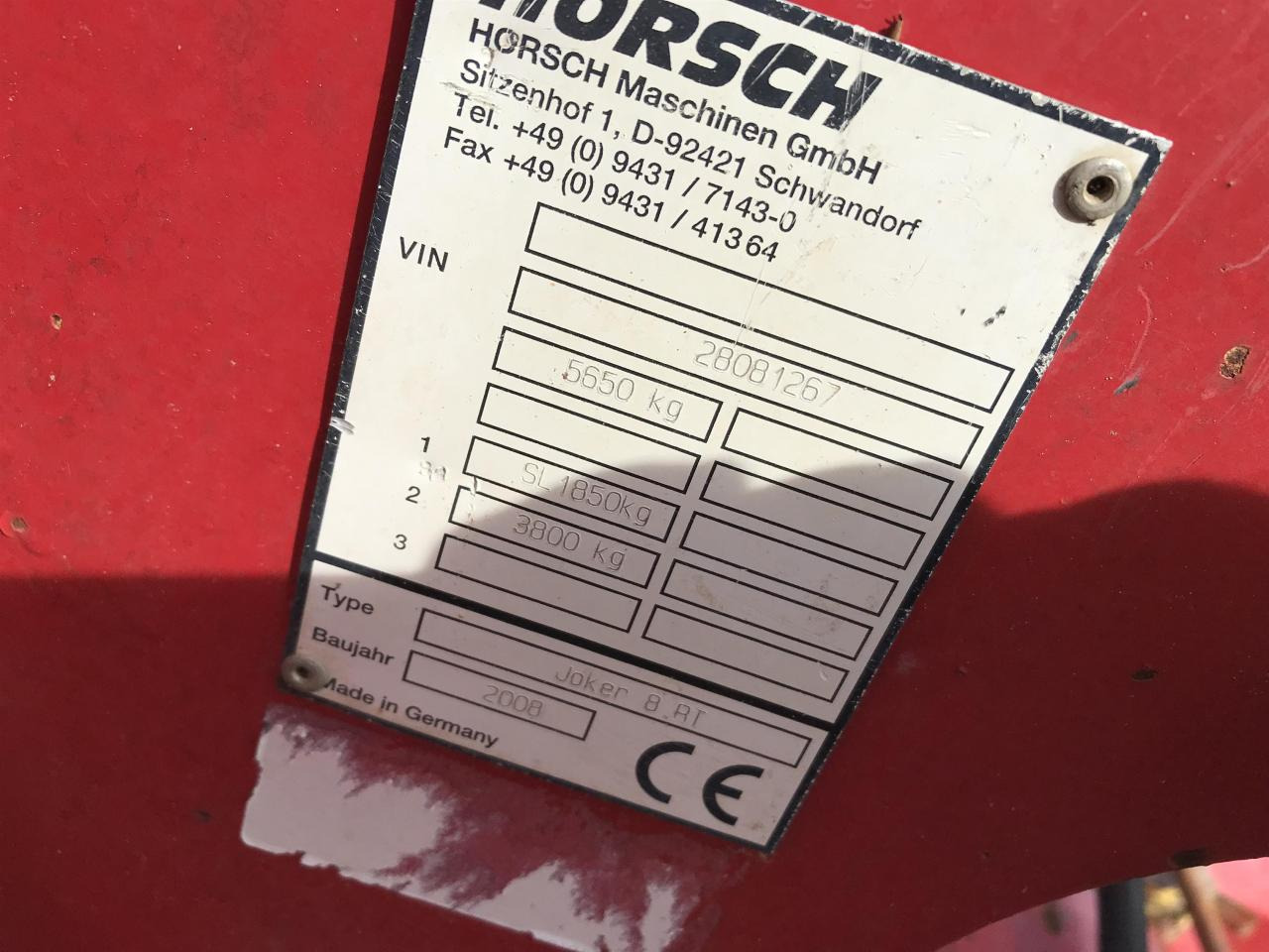 Horsch JOKER 8 RT - Diskiniai skutikai: foto 2 Horsch JOKER 8 RT - Diskiniai skutikai: foto 2