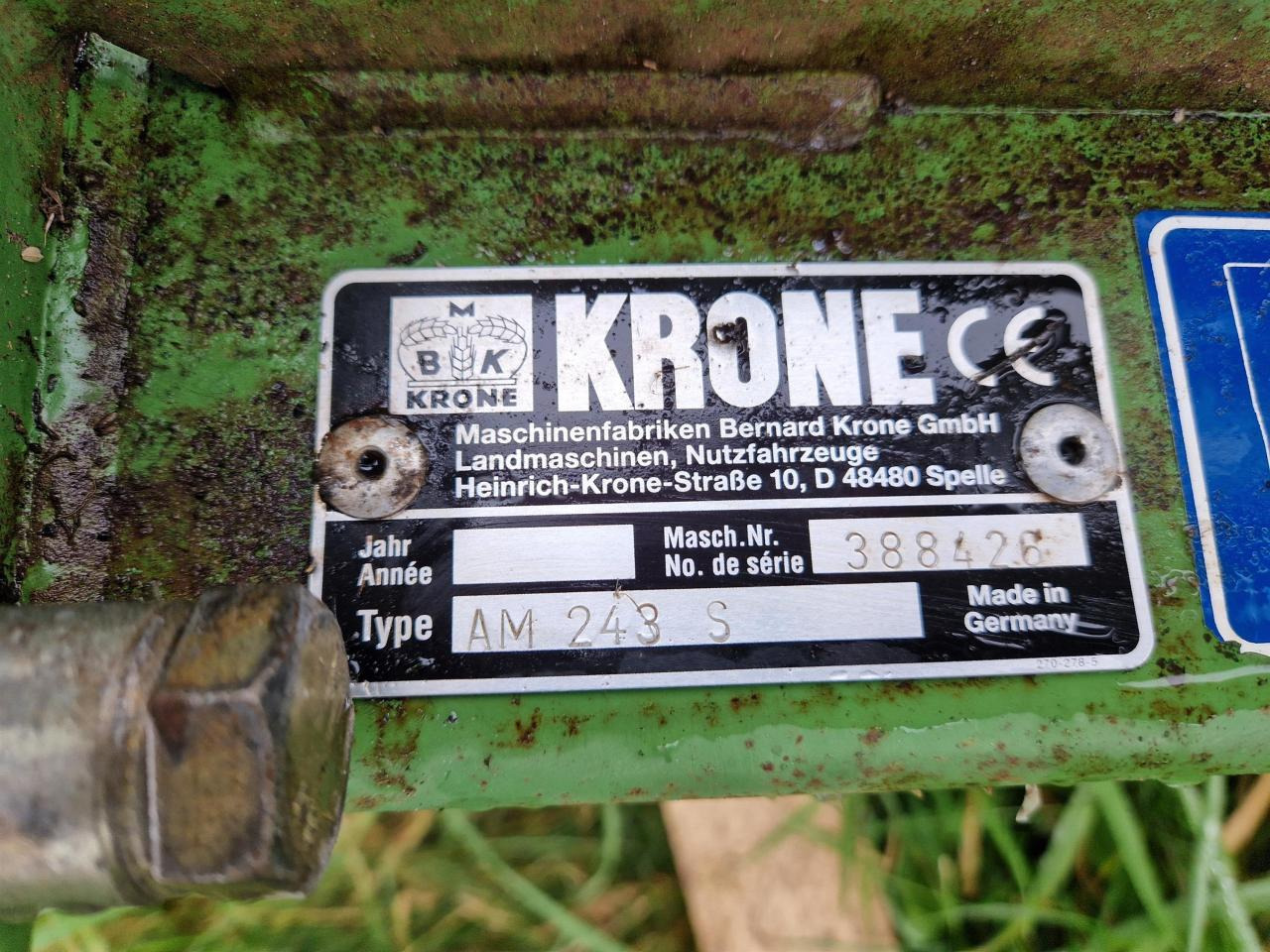 Krone AM 243S - Šienapjovė: foto 5 Krone AM 243S - Šienapjovė: foto 5