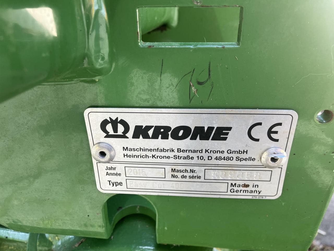 Krone EC 400 - Šienapjovė: foto 4 Krone EC 400 - Šienapjovė: foto 4