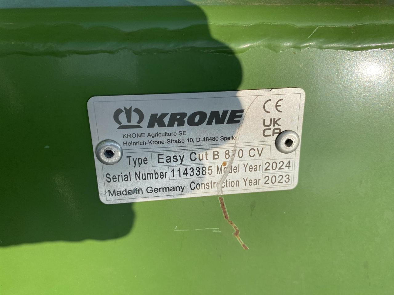 Krone EC B 870 CV - Šienapjovė: foto 5 Krone EC B 870 CV - Šienapjovė: foto 5