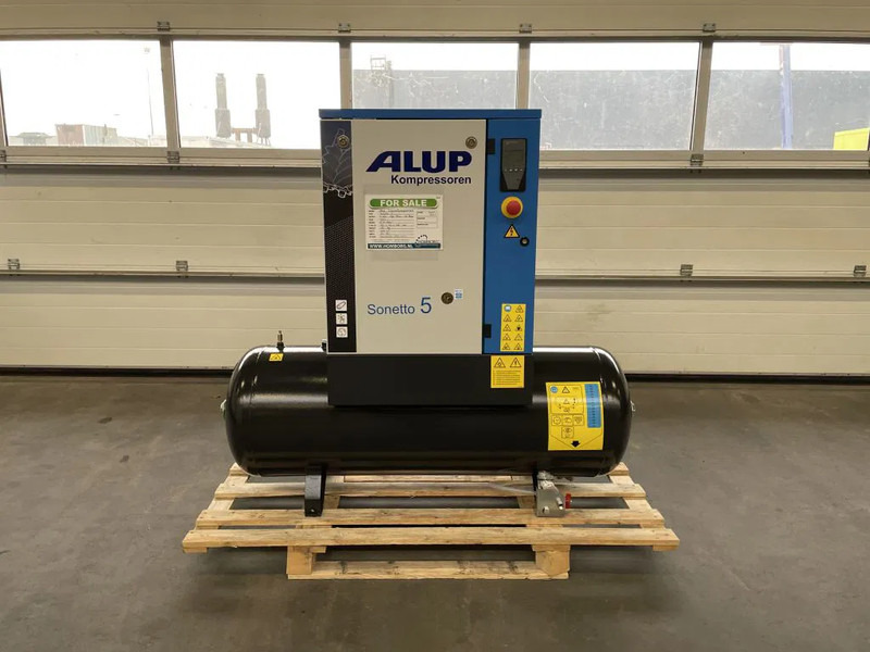 Alup Sonetto 5 - 200 Elektrische Schroefcompressor 4 kW 470 L/Min 10 Bar op ketel - Oro kompresorius: foto 1 Alup Sonetto 5 - 200 Elektrische Schroefcompressor 4 kW 470 L/Min 10 Bar op ketel - Oro kompresorius: foto 1