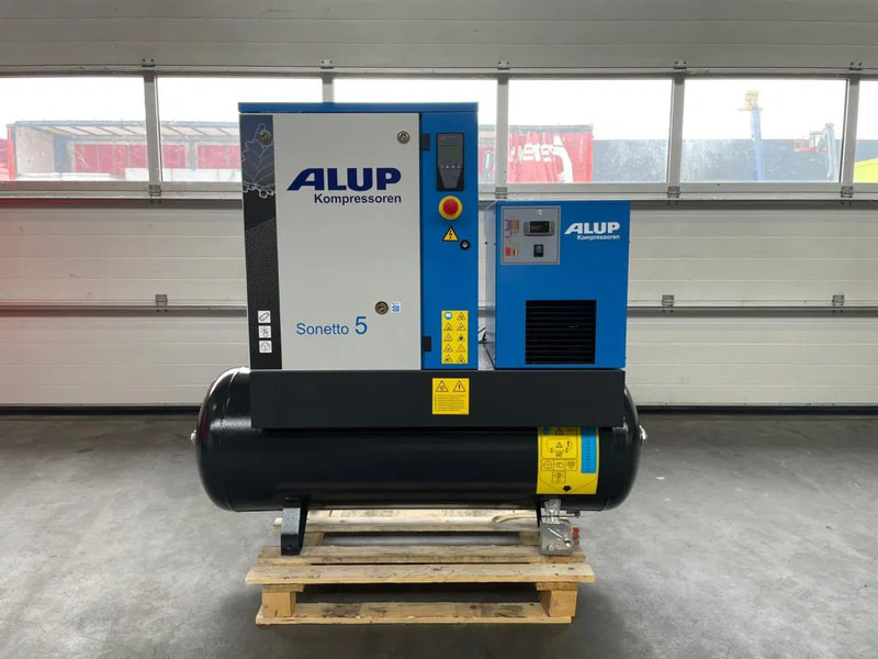 Alup Sonetto 5 + 200 Elektrische Schroefcompressor 4 kW 470 L / min 10 Bar met droger en ketel - Oro kompresorius: foto 1 Alup Sonetto 5 + 200 Elektrische Schroefcompressor 4 kW 470 L / min 10 Bar met droger en ketel - Oro kompresorius: foto 1