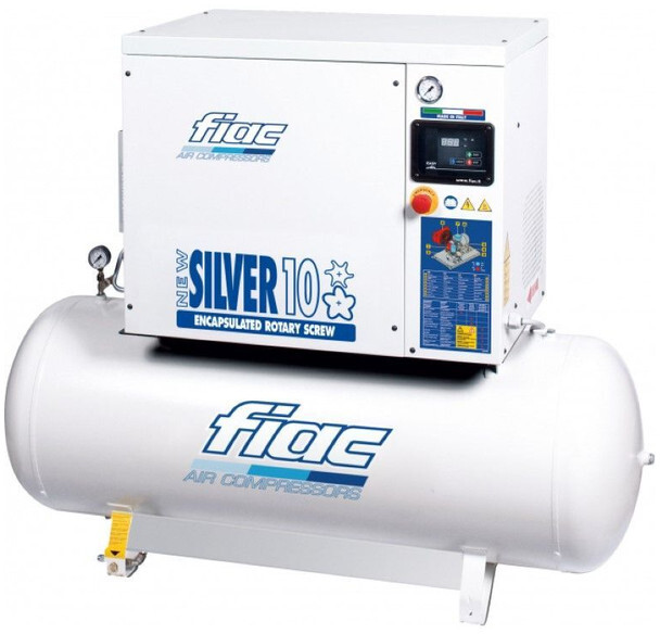 Fiac New Silver 10 / 300 Silent 7.5 kW 860 L / min 10 bar Elektrische Schroefcompressor met ketel - Oro kompresorius: foto 1 Fiac New Silver 10 / 300 Silent 7.5 kW 860 L / min 10 bar Elektrische Schroefcompressor met ketel - Oro kompresorius: foto 1