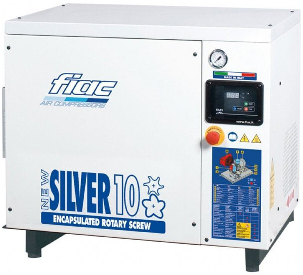 Fiac New Silver 10 Silent 7.5 kW 860 L / min 10 bar Elektrische Schroefcompressor - Oro kompresorius: foto 1 Fiac New Silver 10 Silent 7.5 kW 860 L / min 10 bar Elektrische Schroefcompressor - Oro kompresorius: foto 1