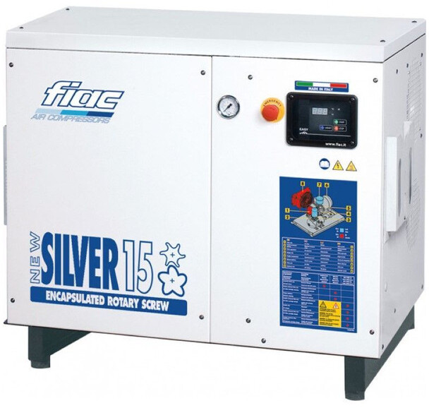Fiac NewSilver 15 1430 L / min 11 kW 10 Bar Elektrische Schroefcompressor Nieuw ! - Oro kompresorius: foto 1 Fiac NewSilver 15 1430 L / min 11 kW 10 Bar Elektrische Schroefcompressor Nieuw ! - Oro kompresorius: foto 1