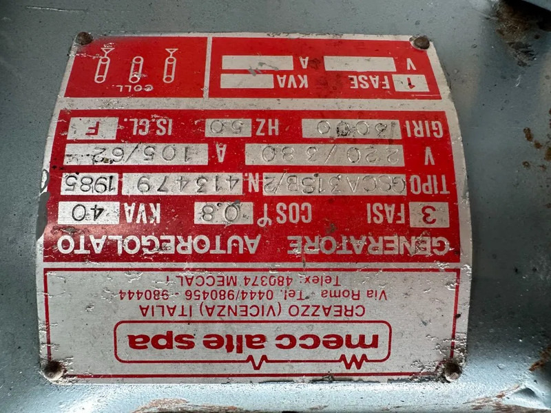 Hatz 3M40L Mecc Alte Spa 40 kVA generatorset ex Emergency ! 22 hours ! - Elektrinis generatorius: foto 5 Hatz 3M40L Mecc Alte Spa 40 kVA generatorset ex Emergency ! 22 hours ! - Elektrinis generatorius: foto 5