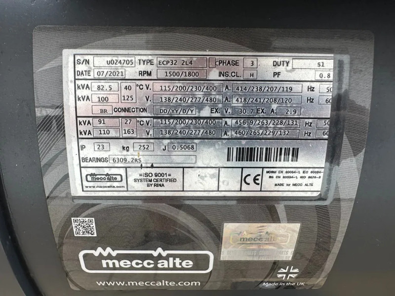 JCB 448 TWGA - 60 Mecc Alte Spa 82.5 kVA generatorset as New ! - Elektrinis generatorius: foto 5 JCB 448 TWGA - 60 Mecc Alte Spa 82.5 kVA generatorset as New ! - Elektrinis generatorius: foto 5