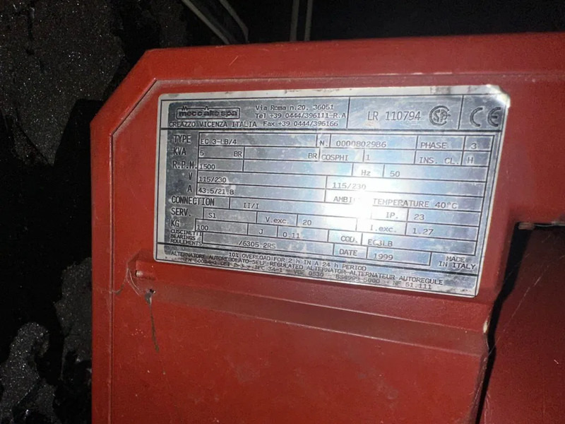 Elektrinis generatorius Lombardini LDW 702 Mecc Alte Spa 5 kVA Supersilent noodstroom generatorset as New !: foto 14