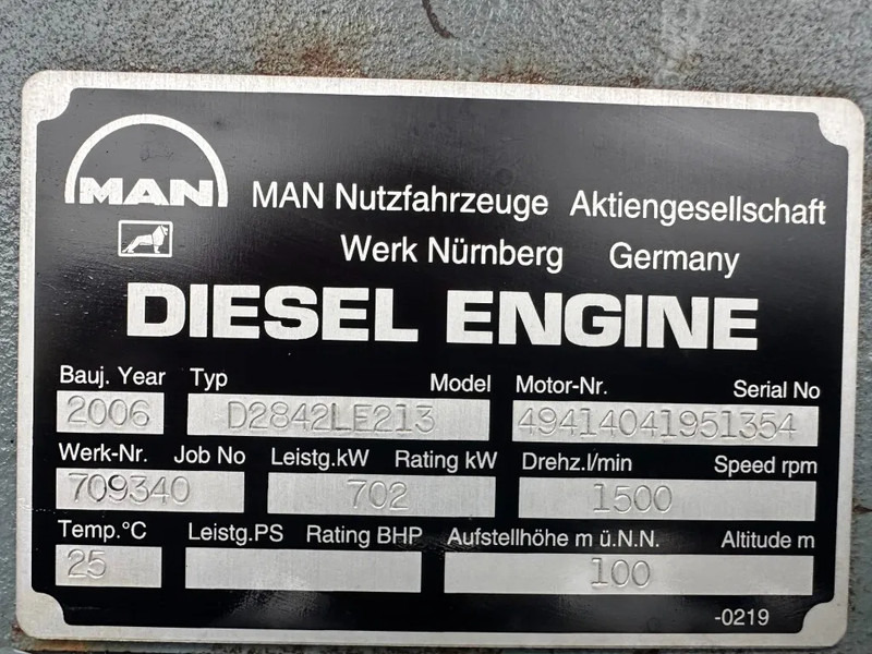 MAN MAN D2842 LE 213 met Leroy Somer 800 kVA Silent generatorset as New ! 410 hours ! - Elektrinis generatorius: foto 3 MAN MAN D2842 LE 213 met Leroy Somer 800 kVA Silent generatorset as New ! 410 hours ! - Elektrinis generatorius: foto 3