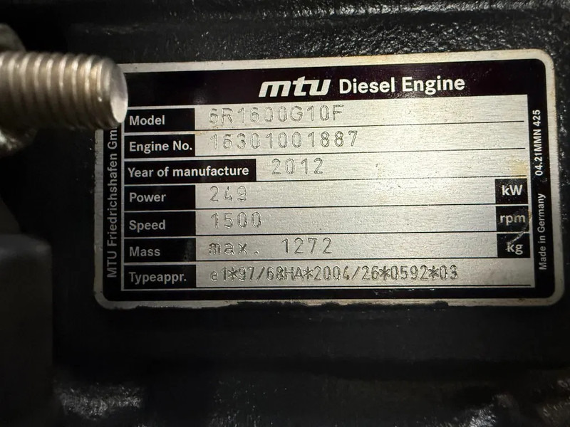 MTU 6R1600 G10F Himoinsa Mecc Alte Spa 330 kVA Silent generatorset - Elektrinis generatorius: foto 5 MTU 6R1600 G10F Himoinsa Mecc Alte Spa 330 kVA Silent generatorset - Elektrinis generatorius: foto 5