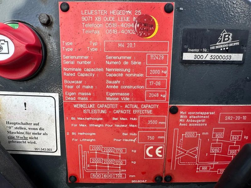 Moffett M4 20.1 Kubota Diesel Kooiaap 2 ton Duplex Sideshift Meeneemheftruck - Montuojamas prie sunkvežimio krautuvas: foto 4 Moffett M4 20.1 Kubota Diesel Kooiaap 2 ton Duplex Sideshift Meeneemheftruck - Montuojamas prie sunkvežimio krautuvas: foto 4