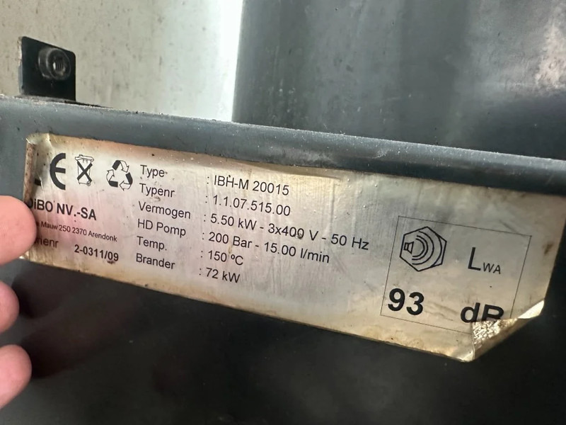 Perkins DIBO IBH-M 20015 Hogedruk unit 200 Bar 1500 L / min Mobiele Aanhanger 12.5 kVA aggregaat - Aukšto slėgio plovykla: foto 5 Perkins DIBO IBH-M 20015 Hogedruk unit 200 Bar 1500 L / min Mobiele Aanhanger 12.5 kVA aggregaat - Aukšto slėgio plovykla: foto 5