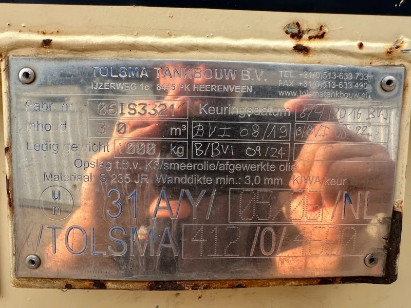 Tolsma Kiwa IBC 3000 liter Dieseltank Milieutank - Sandėliavimo talpykla: foto 4 Tolsma Kiwa IBC 3000 liter Dieseltank Milieutank - Sandėliavimo talpykla: foto 4