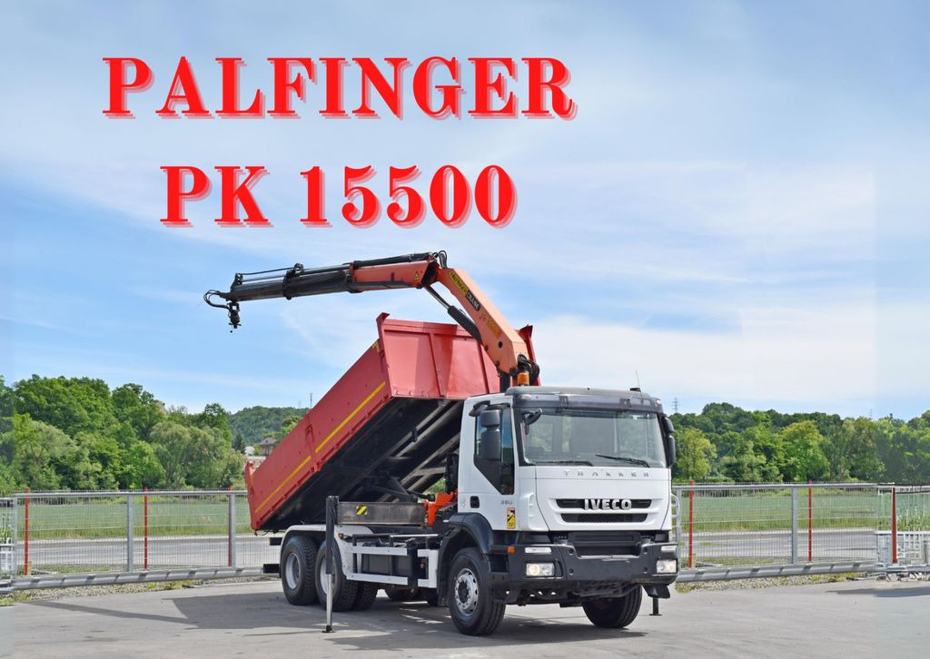 Iveco TRAKKER 360 * Kipper 5,60m* KRAN /FUNK * 6x4 - Sunkvežimis su kranu, Savivartis sunkvežimis: foto 1 Iveco TRAKKER 360 * Kipper 5,60m* KRAN /FUNK * 6x4 - Sunkvežimis su kranu, Savivartis sunkvežimis: foto 1