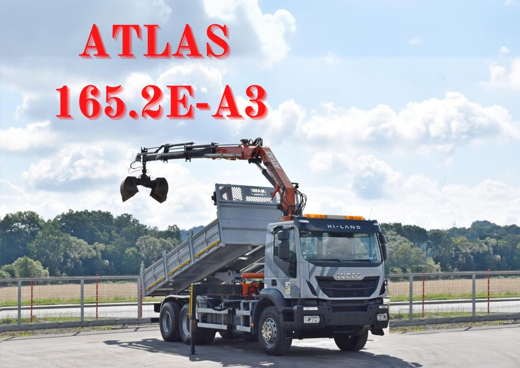 Iveco TRAKKER 410*Kipper 5,20m*ATLAS 165.2E * FUNK/6x4 - Savivartis sunkvežimis, Sunkvežimis su kranu: foto 1 Iveco TRAKKER 410*Kipper 5,20m*ATLAS 165.2E * FUNK/6x4 - Savivartis sunkvežimis, Sunkvežimis su kranu: foto 1