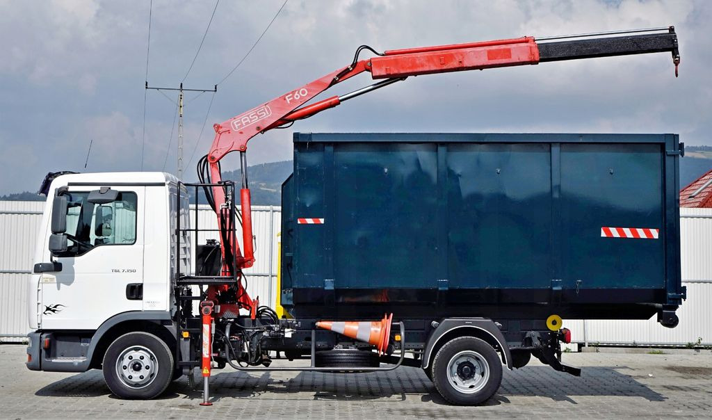 MAN TGL 7.150 Abrollkipper + Kran !! - Sunkvežimis su kranu, Hook-lift sunkvežimis: foto 5 MAN TGL 7.150 Abrollkipper + Kran !! - Sunkvežimis su kranu, Hook-lift sunkvežimis: foto 5