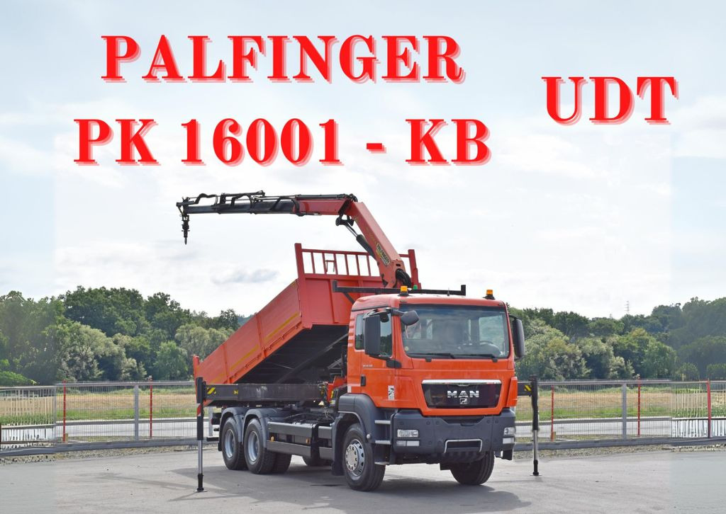 MAN TGS 26.360 Kipper 6,10m* PK 16001 - KB/FUNK* 6x4 - Savivartis sunkvežimis, Sunkvežimis su kranu: foto 1 MAN TGS 26.360 Kipper 6,10m* PK 16001 - KB/FUNK* 6x4 - Savivartis sunkvežimis, Sunkvežimis su kranu: foto 1