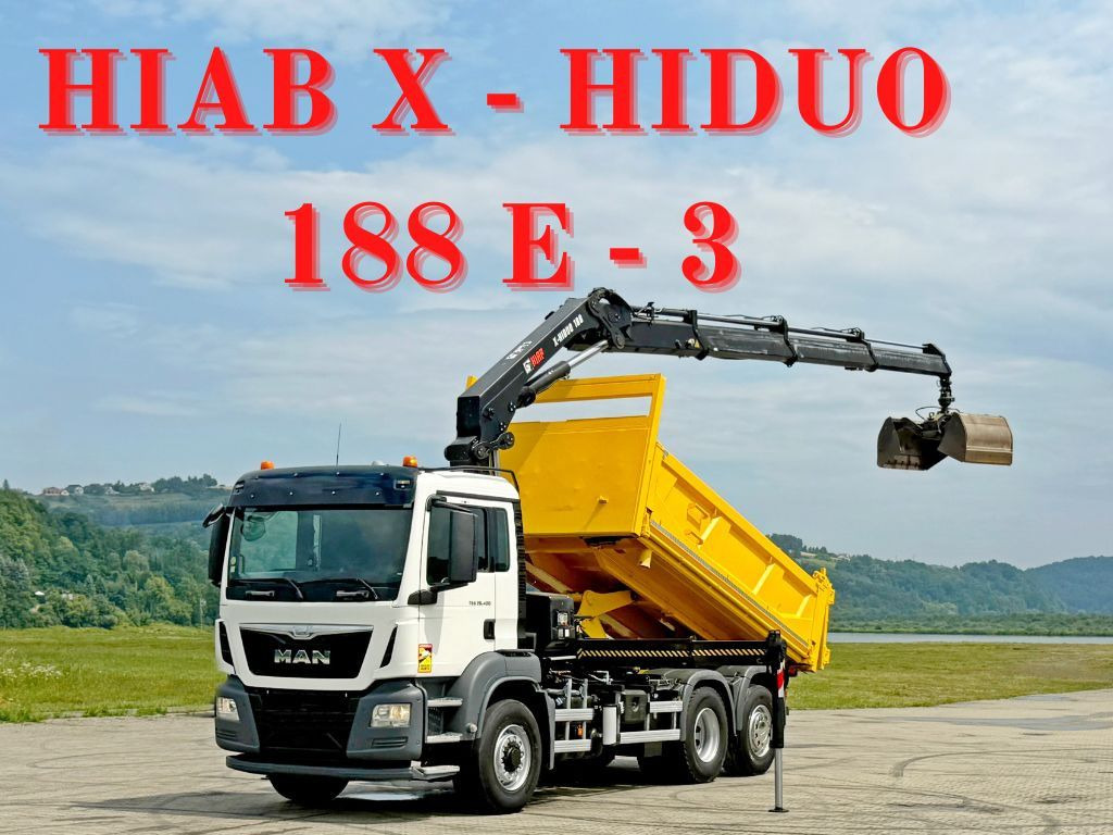 MAN TGS 26.400 * HIAB X-HIDUO 188 E-3 + FUNK * 6x4 - Sunkvežimis su kranu: foto 1 MAN TGS 26.400 * HIAB X-HIDUO 188 E-3 + FUNK * 6x4 - Sunkvežimis su kranu: foto 1