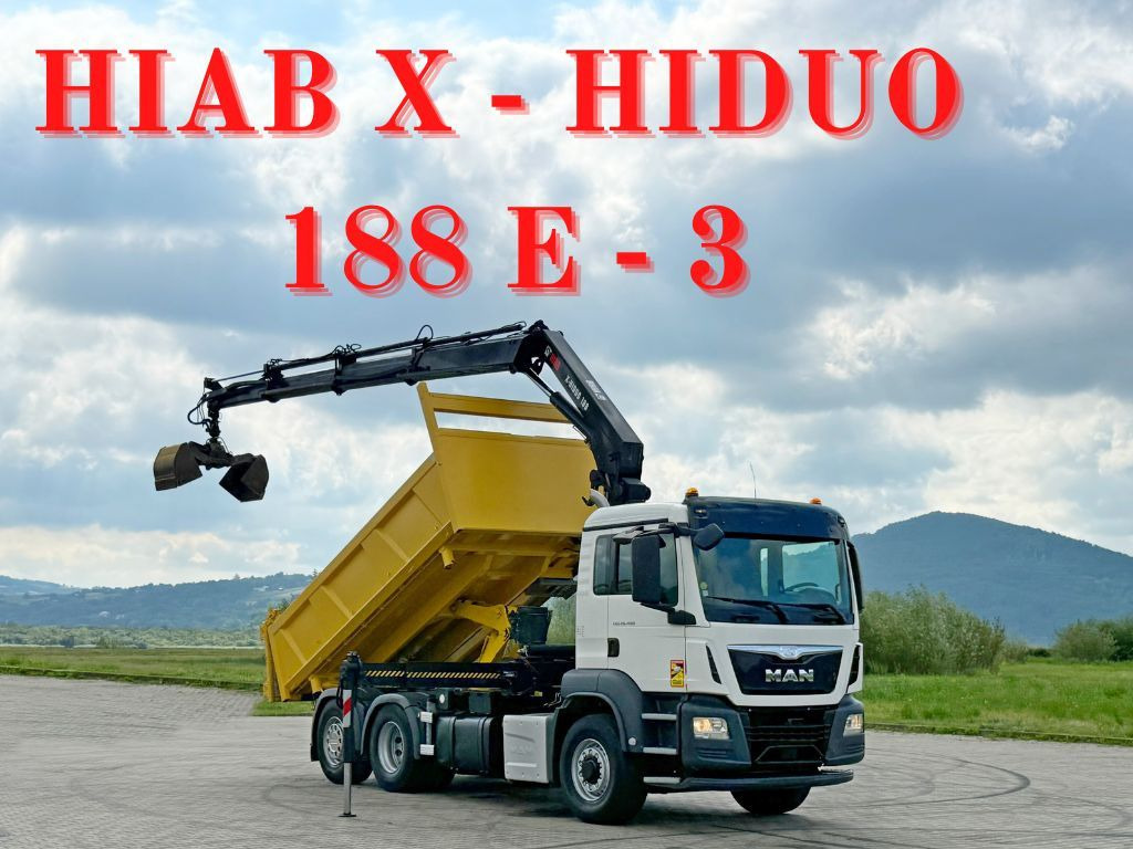 MAN TGS 26.400 * HIAB X-HIDUO 188 E-3 + FUNK * 6x4 - Sunkvežimis su kranu: foto 1 MAN TGS 26.400 * HIAB X-HIDUO 188 E-3 + FUNK * 6x4 - Sunkvežimis su kranu: foto 1
