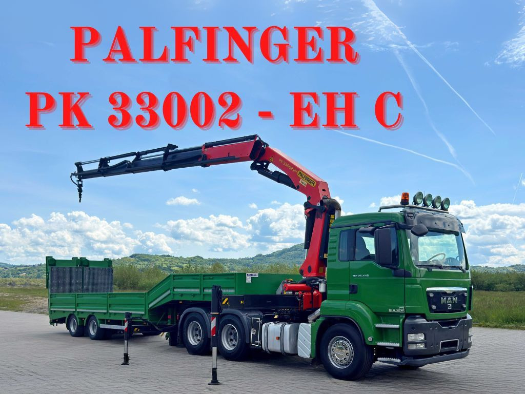 MAN TGS 26.440*Anhänger 10,35m + PK 33002-EH C/FUNK - Sunkvežimis su kranu: foto 1 MAN TGS 26.440*Anhänger 10,35m + PK 33002-EH C/FUNK - Sunkvežimis su kranu: foto 1