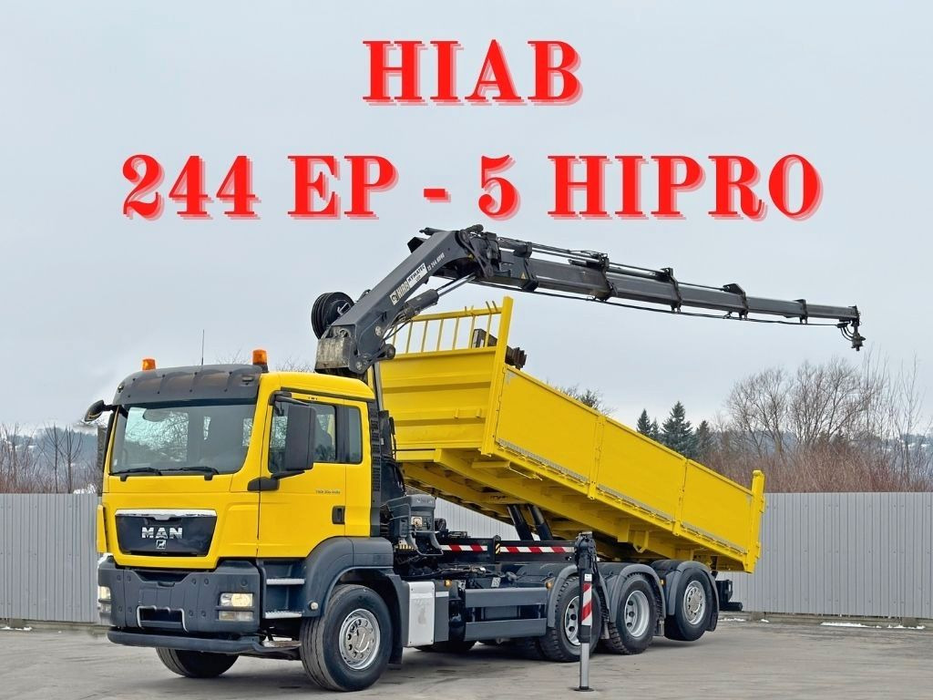 MAN TGS 35.400 * HIAB 244 EP - 5 HIPRO + FUNK * 8x4 - Sunkvežimis su kranu: foto 1 MAN TGS 35.400 * HIAB 244 EP - 5 HIPRO + FUNK * 8x4 - Sunkvežimis su kranu: foto 1