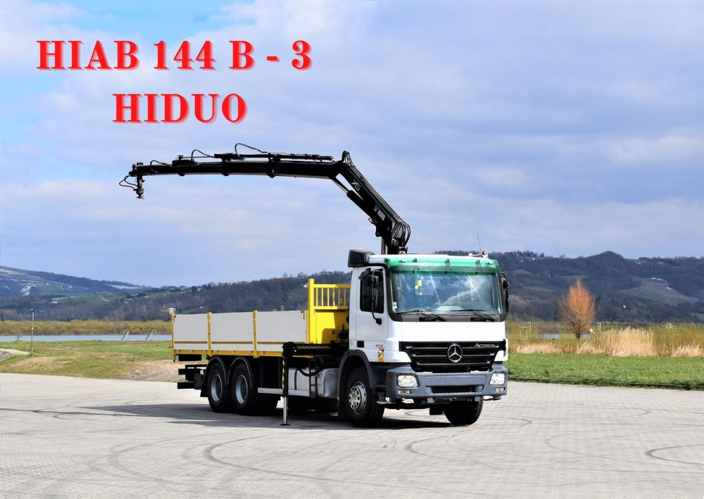 Mercedes-Benz ACTROS 2632 * HIAB 144B-3HIDUO+FUNK / 6x4 Mercedes-Benz ACTROS 2632 * HIAB 144B-3HIDUO+FUNK / 6x4 - Sunkvežimis su kranu, Platforminis/ Bortinis sunkvežimis: foto 1 Mercedes-Benz ACTROS 2632 * HIAB 144B-3HIDUO+FUNK / 6x4 Mercedes-Benz ACTROS 2632 * HIAB 144B-3HIDUO+FUNK / 6x4 - Sunkvežimis su kranu, Platforminis/ Bortinis sunkvežimis: foto 1