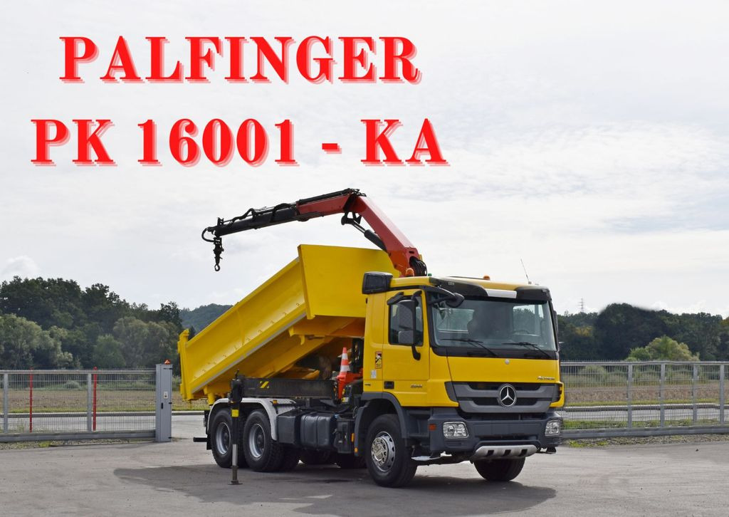 Mercedes-Benz ACTROS 2644 * PK 16001 - K A/FUNK * 6x4 - Savivartis sunkvežimis, Sunkvežimis su kranu: foto 1 Mercedes-Benz ACTROS 2644 * PK 16001 - K A/FUNK * 6x4 - Savivartis sunkvežimis, Sunkvežimis su kranu: foto 1
