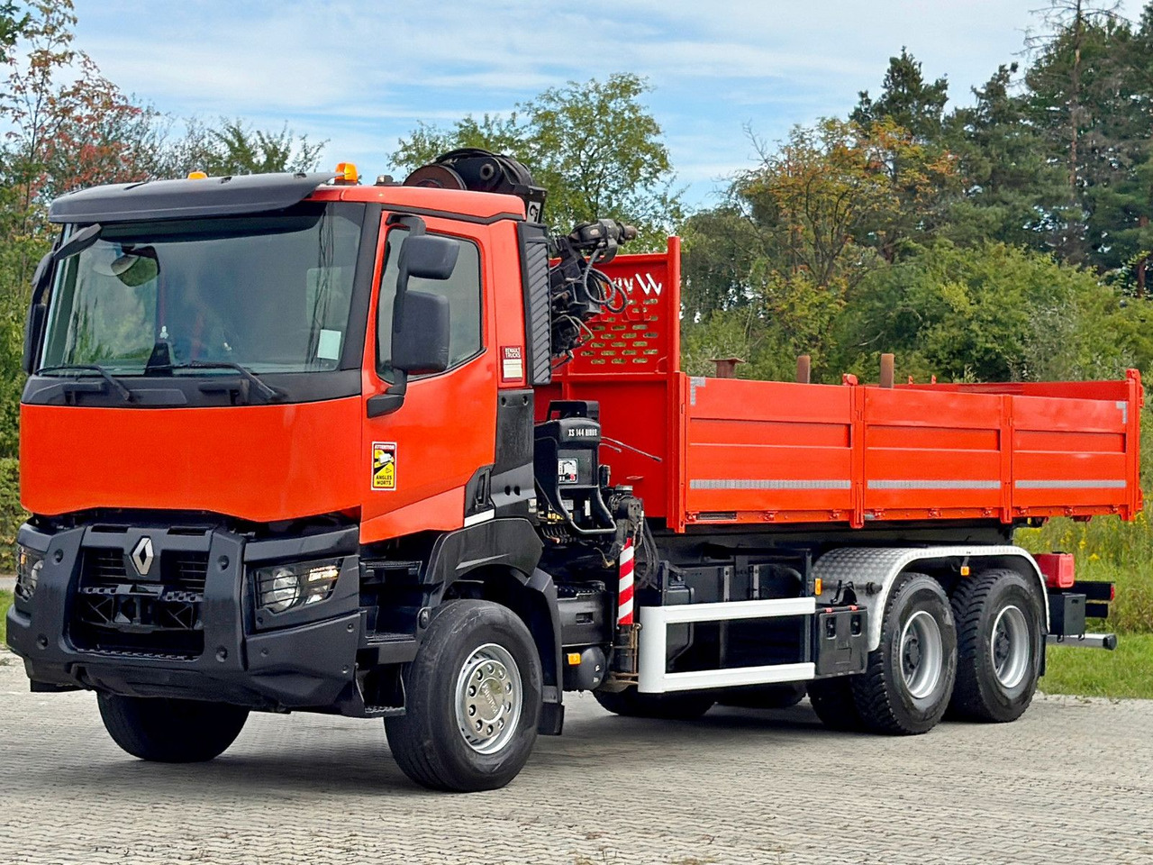 Renault K 380 * HIAB 144 BS - 3 HIDUO + FUNK * 6x4 * TOP - Savivartis sunkvežimis, Sunkvežimis su kranu: foto 4 Renault K 380 * HIAB 144 BS - 3 HIDUO + FUNK * 6x4 * TOP - Savivartis sunkvežimis, Sunkvežimis su kranu: foto 4