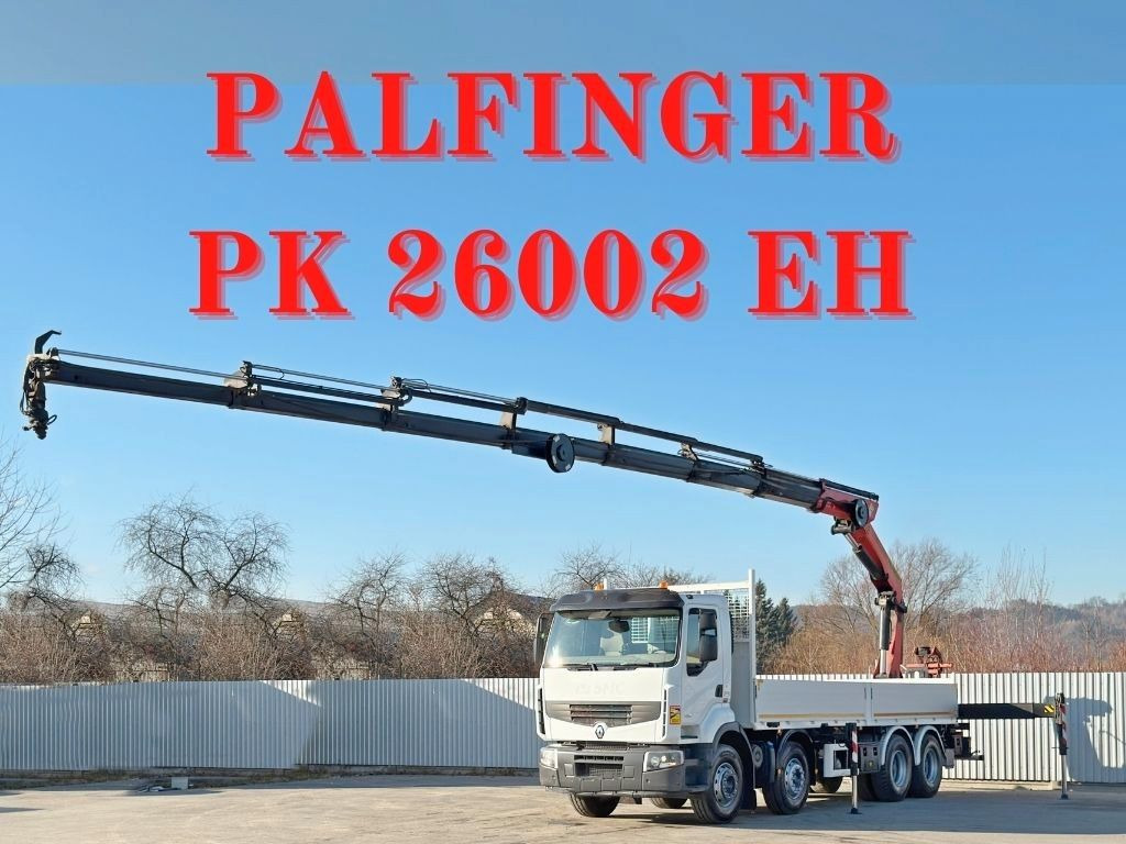 Renault Premium 430 DXI * PRITSCHE 7,40m *PK 26002 EH - Sunkvežimis su kranu: foto 1 Renault Premium 430 DXI * PRITSCHE 7,40m *PK 26002 EH - Sunkvežimis su kranu: foto 1