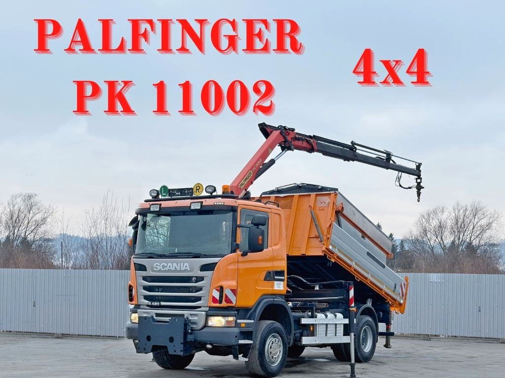 Scania R 420 KIPPER 4,15 m * PK 11002/FUNK * sandblaste - Sunkvežimis su kranu: foto 1 Scania R 420 KIPPER 4,15 m * PK 11002/FUNK * sandblaste - Sunkvežimis su kranu: foto 1