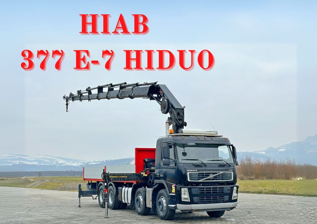 Volvo FM 440* HIAB 377 E-7 HIDUO + FUNK / 8x4 - Platforminis/ Bortinis sunkvežimis, Sunkvežimis su kranu: foto 1 Volvo FM 440* HIAB 377 E-7 HIDUO + FUNK / 8x4 - Platforminis/ Bortinis sunkvežimis, Sunkvežimis su kranu: foto 1