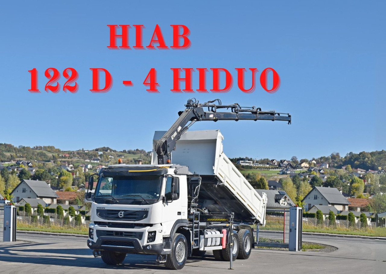 Volvo FMX 410 Kipper 5,20m*HIAB 122 D-4 HIDUO/FUNK*6x4 - Sunkvežimis su kranu: foto 1 Volvo FMX 410 Kipper 5,20m*HIAB 122 D-4 HIDUO/FUNK*6x4 - Sunkvežimis su kranu: foto 1