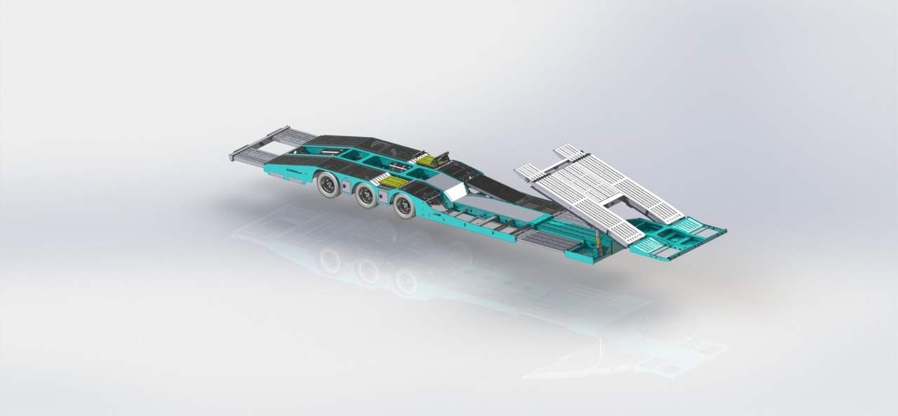 Nauja Autovežis puspriekabė pervežimui sunkiosios technikos LIDER 2025 NEW UNUSED READY IN FACTORY STOCK: foto 16
