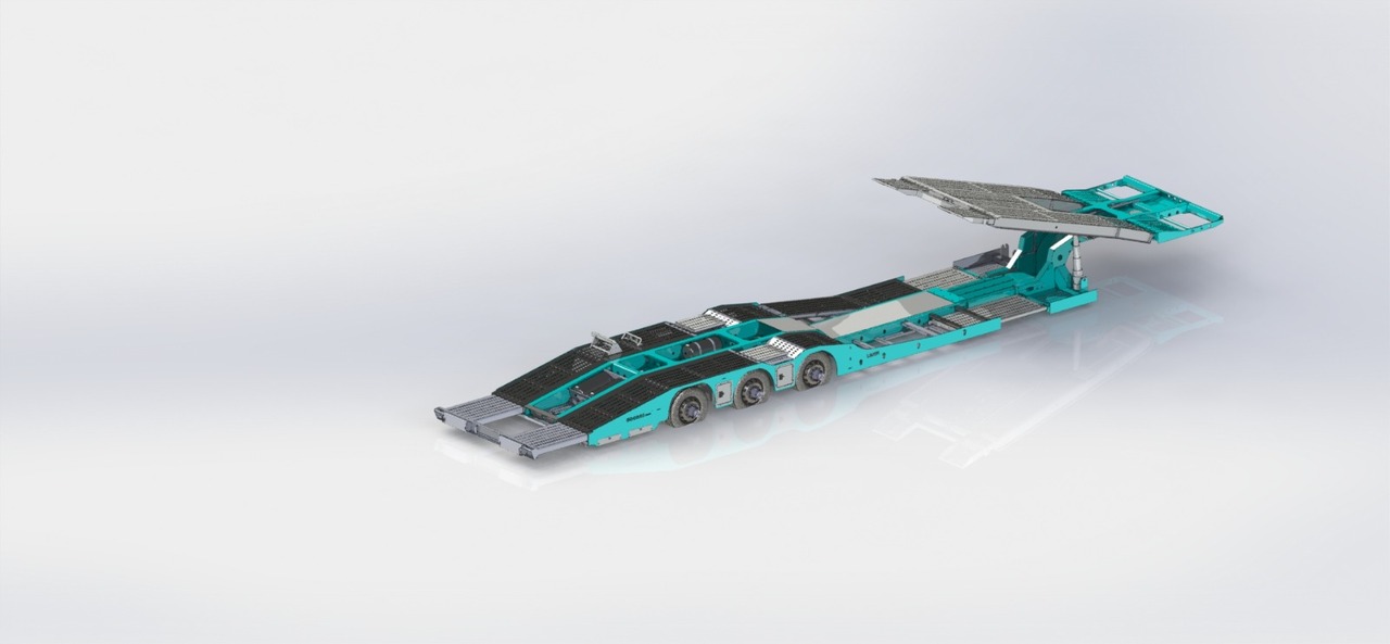 Nauja Autovežis puspriekabė pervežimui sunkiosios technikos LIDER 2025 NEW UNUSED READY IN FACTORY STOCK: foto 14
