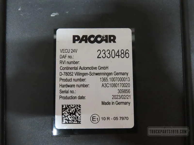 DAF 2330486 VECU Regeleenheid - Valdymo blokas - Sunkvežimis: foto 2 DAF 2330486 VECU Regeleenheid - Valdymo blokas - Sunkvežimis: foto 2