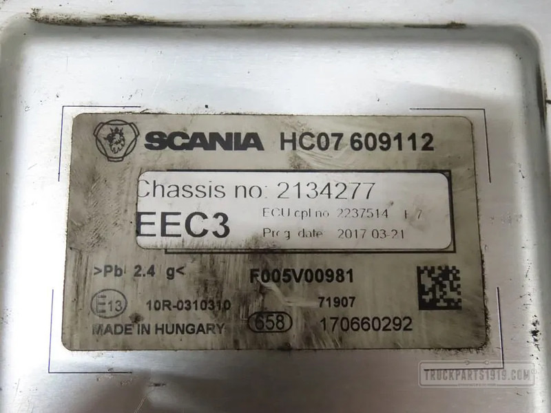 Scania 2237514 EEC3 regeleenheid Scania - Valdymo blokas - Sunkvežimis: foto 2 Scania 2237514 EEC3 regeleenheid Scania - Valdymo blokas - Sunkvežimis: foto 2