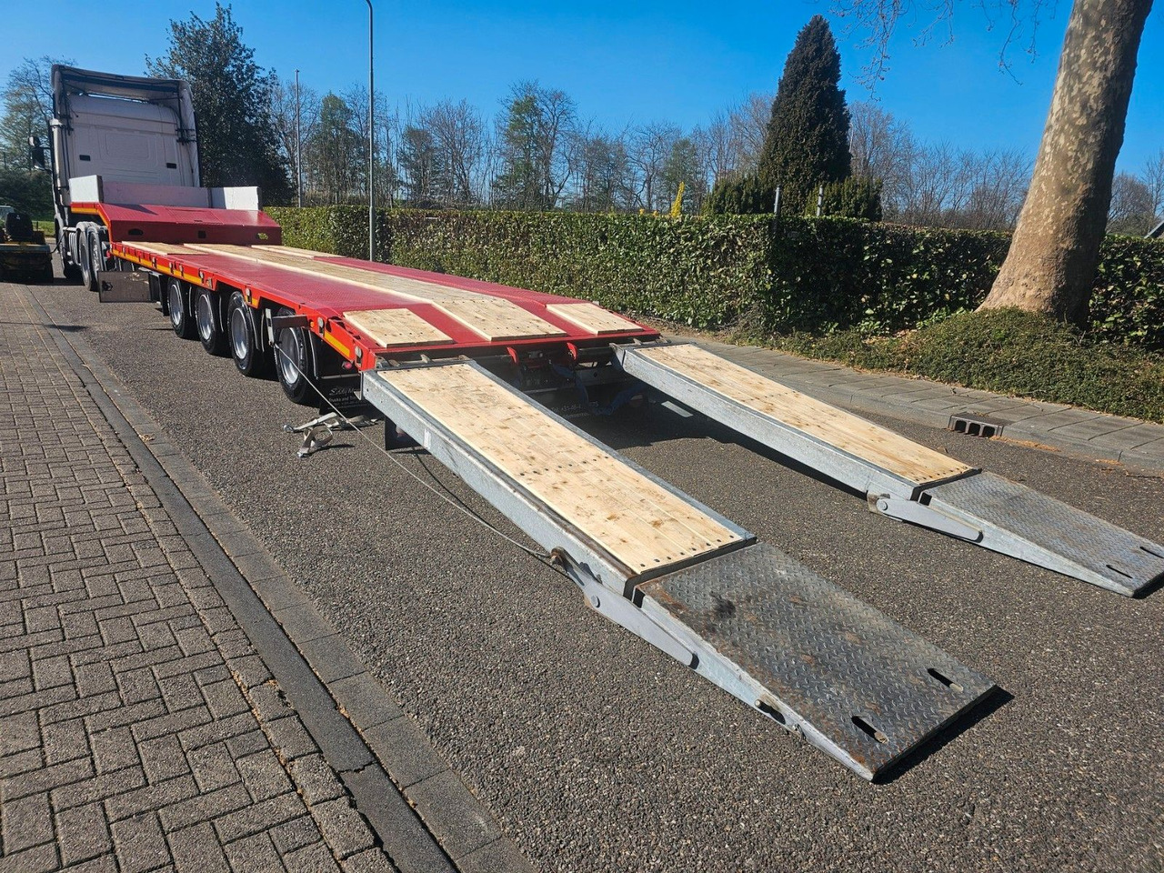 Žemo profilio platforma puspriekabė Hangler SVS-H 580 Semie Tieflader Mit Rampen: foto 10