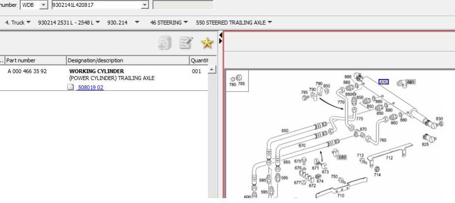 WORKING CYLINDER TRAILING AXLE ACTROS MP3 - Hidraulinis cilindras - Sunkvežimis: foto 3 WORKING CYLINDER TRAILING AXLE ACTROS MP3 - Hidraulinis cilindras - Sunkvežimis: foto 3