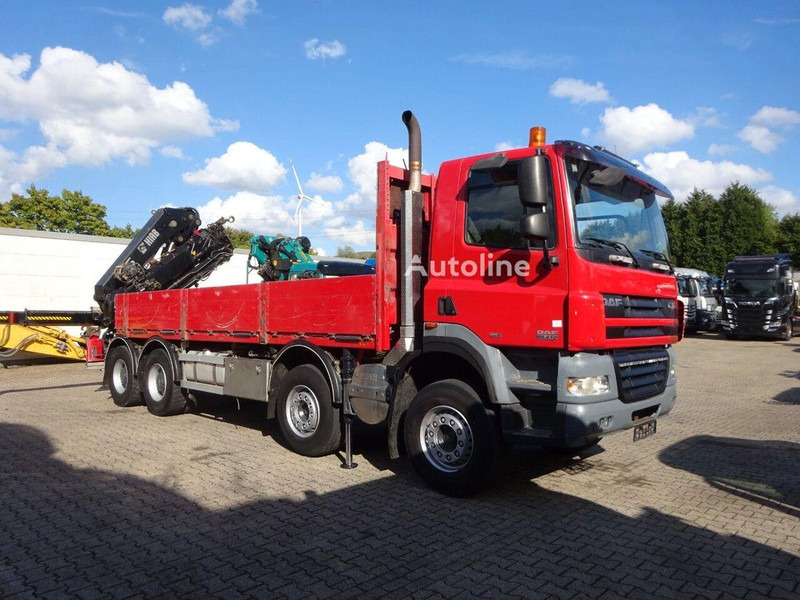 DAF CF 85.410 - Flatbed + crane - Platforminis/ Bortinis sunkvežimis, Sunkvežimis su kranu: foto 2 DAF CF 85.410 - Flatbed + crane - Platforminis/ Bortinis sunkvežimis, Sunkvežimis su kranu: foto 2