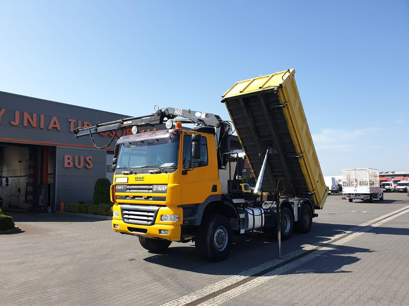 DAF CF GINAF X3335 S 6x6 DUMP TRUCK+HDS ATLAS 1460 HYDROBORD - Savivartis sunkvežimis, Sunkvežimis su kranu: foto 1 DAF CF GINAF X3335 S 6x6 DUMP TRUCK+HDS ATLAS 1460 HYDROBORD - Savivartis sunkvežimis, Sunkvežimis su kranu: foto 1
