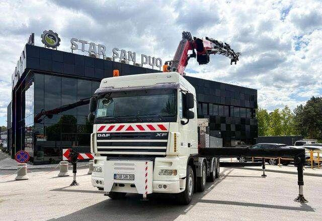 DAF XF 105.510 8x4 FASSI F800 XP Crane Fifth wheel - Platforminis/ Bortinis sunkvežimis, Sunkvežimis su kranu: foto 5 DAF XF 105.510 8x4 FASSI F800 XP Crane Fifth wheel - Platforminis/ Bortinis sunkvežimis, Sunkvežimis su kranu: foto 5