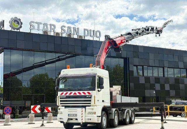 DAF XF 105.510 8x4 FASSI F800 XP Crane Fifth wheel - Platforminis/ Bortinis sunkvežimis, Sunkvežimis su kranu: foto 1 DAF XF 105.510 8x4 FASSI F800 XP Crane Fifth wheel - Platforminis/ Bortinis sunkvežimis, Sunkvežimis su kranu: foto 1
