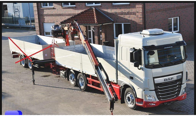 DAF XF 440 - Platforminis/ Bortinis sunkvežimis, Sunkvežimis su kranu: foto 1 DAF XF 440 - Platforminis/ Bortinis sunkvežimis, Sunkvežimis su kranu: foto 1