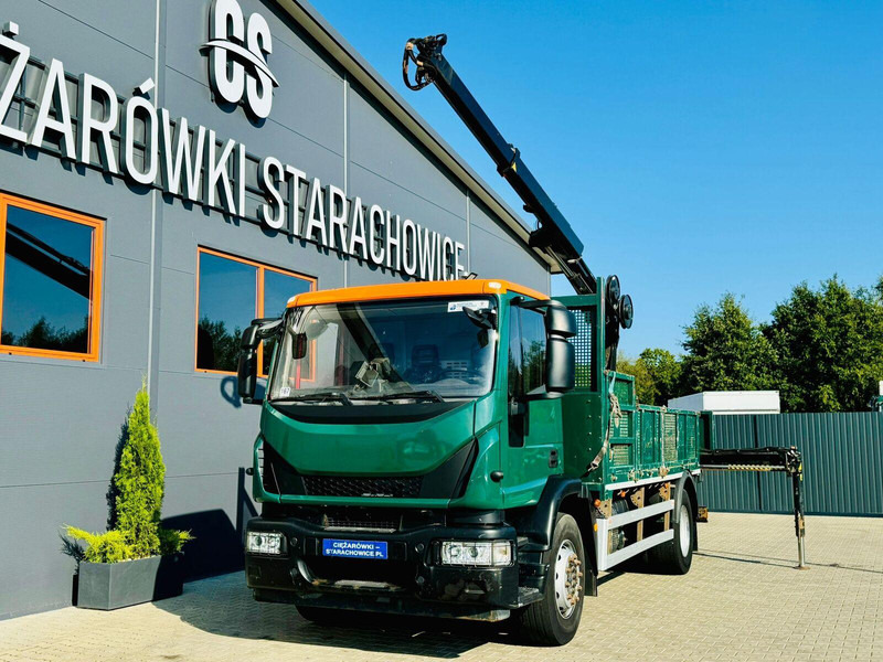 Platforminis/ Bortinis sunkvežimis, Sunkvežimis su kranu Iveco Eurocargo 180E25: foto 9